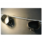 Наручники из искусственной кожи на металлической трубе photo 6