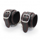 Набор наручников с ошейником из искусственной кожи для БДСМ photo 1