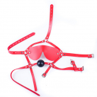 Кожаная маска на глаза с кляпом photo 5