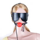 Кожаная маска на глаза с кляпом photo 6