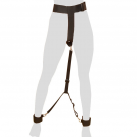 Манжеты и фаллоимитатор в трусиках photo 1