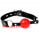 Силиконовый кляп с кожаным ремешком photo 4