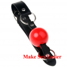 Силиконовый кляп с кожаным ремешком photo 1