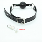 Мягкий силиконовый кляп с ремешком из искусственной кожи photo 4