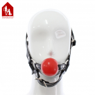 Силиконовый кляп с кожаным ремнем Davidsource  photo 2