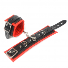 Манжеты для ру и ног БДСМ, черный/красный photo 5