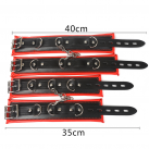 Манжеты для ру и ног БДСМ, черный/красный photo 3