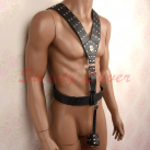 Ремни с кольцом черные, искусственная кожа  photo 4