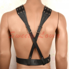 Ремни с кольцом черные, искусственная кожа  photo 6