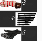 Ремни для связывания БДСМ (красный/черный) photo 4