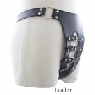 Черные кожаные трусики с пряжками photo 6