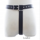 Черные кожаные трусики с пряжками photo 4