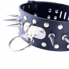 Ошейник из искусственной кожи с шипами photo 6