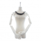 Кожаный ошейник с ожерельем и цепочек photo 1