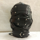 Кожанная маска черная photo 3
