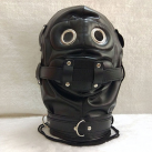 Кожанная маска черная photo 2