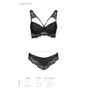 Комплект з еко-шкіри та мережива Loona Set black XXL/XXXL - Passion, бра і трусики photo 7