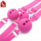 Силиконовый кляп, розовый photo 1