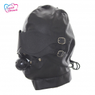 Кожаная маска DW-440 с кляпом и завязанными глазами photo 4