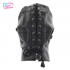 Кожаная маска DW-440 с кляпом и завязанными глазами photo 1