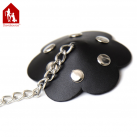 Кожаные наклейки на соски Davidsource с металлической цепочкой photo 1