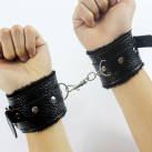 Наручники, черная мягкая искусственная кожа  photo 1