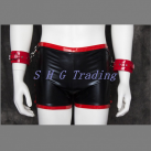 БДСМ костюм для мужчин с ремнями, черный/красный photo 4