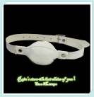 Кляп кожанный черный/белый photo 2