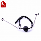 Кляп с зажимами для груди photo 1