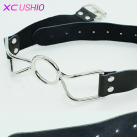 Кожаный расширитель для рта со стальным кольцом photo 1