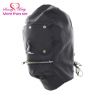 Маска с прорезью для рта на молнии и шнуровкой сзади photo 2