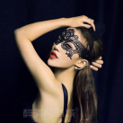 Сексуальна чорна мережива маска на очі photo 1