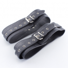 Черные кожаные манжеты на бедра для мужчин photo 6