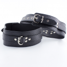 Черные кожаные манжеты на бедра для мужчин photo 2