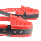 Кожанные манжеты для БДСМ (красный/черный) photo 4