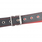 Кожанные манжеты для БДСМ (красный/черный) photo 6