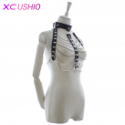 Портупея для женщин. С открытой грудью. С металлическими цепями. photo 3