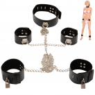 Ошейник и наручники с металлической цепочкой photo 2