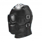 Черная маска с завязанными глазами и кляпом photo 1