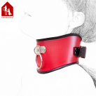 Красный кожаный ошейник Davidsource, 520*100 мм photo 4