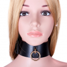 Кожаный ошейник с кольцом photo 6