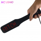 Шлепалка для порки. Черный. Кожа. photo 6