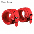 Кожаный секс набор, цвет красный, 7 шт./комплект photo 3