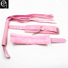 Кожаные наручники и плеть EJMW ELDJ48, 2 шт./комплект photo 4