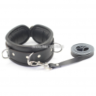 Ошейник кожаный. Мягкий. С поводком. photo 2