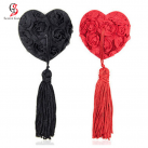 Наклейники на соски в виде сердечек с бахромой photo 2