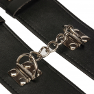 М'які чорні шкіряні наручники із замками photo 5