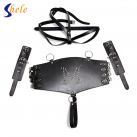 Черное кожанное белье с регулируемым поясом photo 1