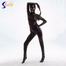 Черный латексный секс-костюм с отверстиями photo 4