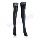 Латексные черные чулки с кружевами photo 3
